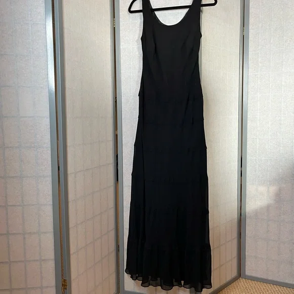Chaps | Dresses | Nwt Chaps Lined Black Maxi Dress | Poshmark